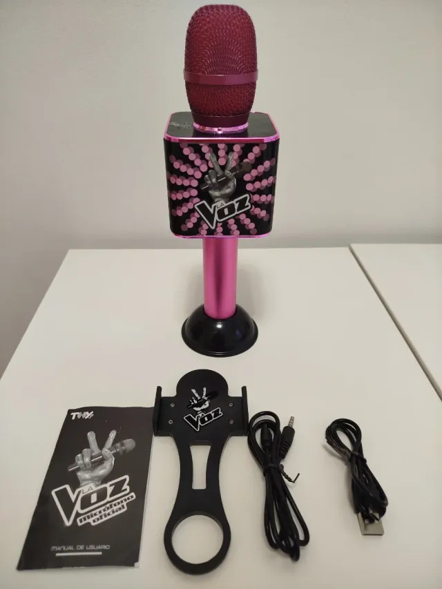 Micrófono Karaoke La Voz Oficial Rosa
