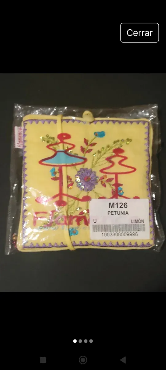 Bolsito Flamenco Amarillo y Morado