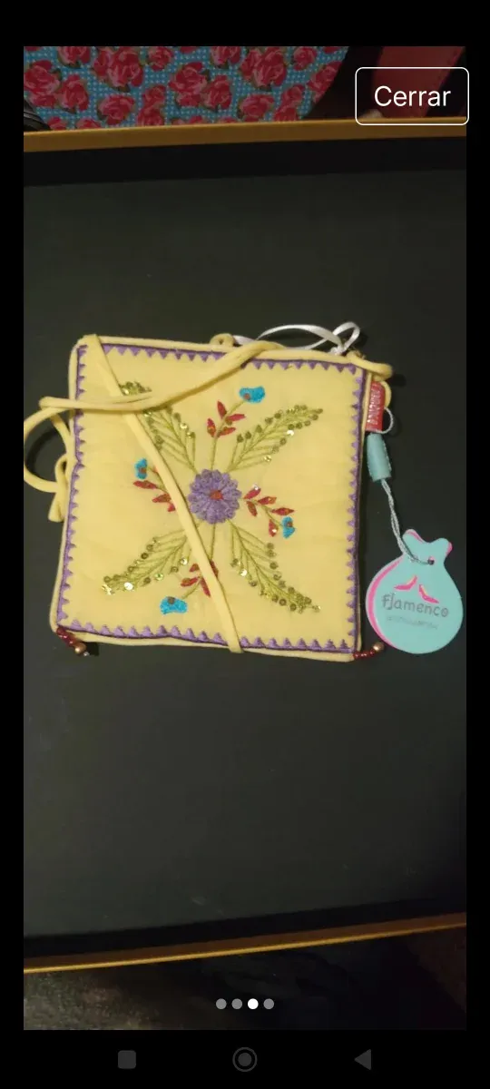 Bolsito Flamenco Amarillo y Morado