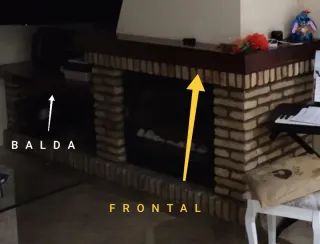 Frontal Madera maciza para Chimenea