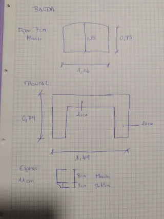 Frontal Madera maciza para Chimenea