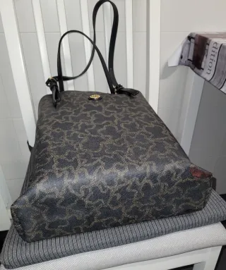 Bolso de hombro Tous negro y marron