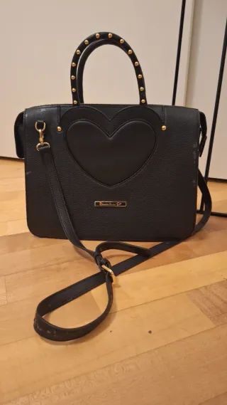 Borsa Braccialini Nera Cuore Borchie