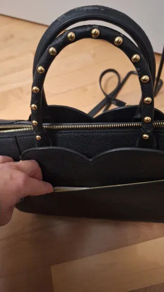 Borsa Braccialini Nera Cuore Borchie