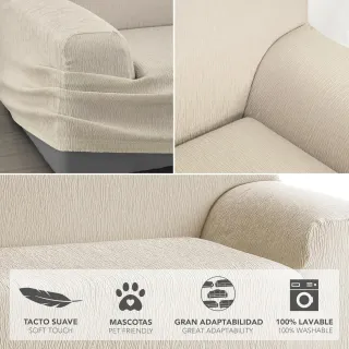 Funda sofá 2 plazas marfil