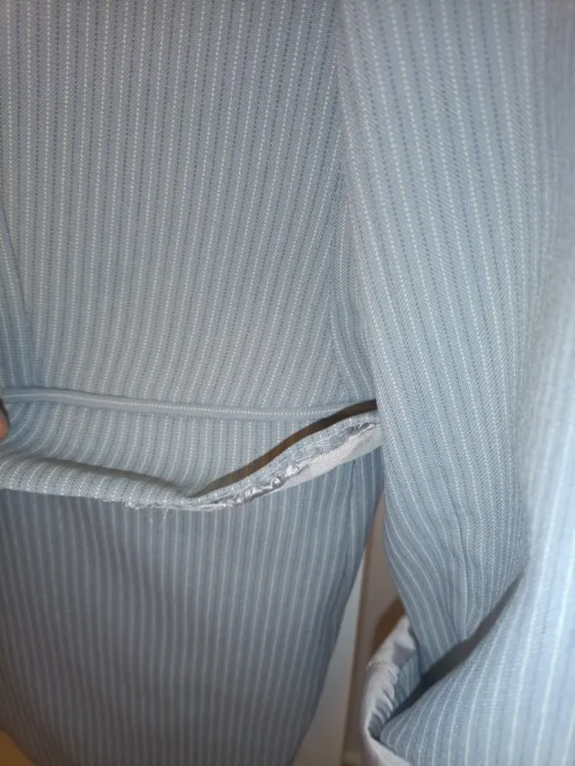 Americana Zara Rayas Finas Azul