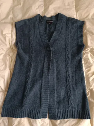 Chaleco.azul de punto Mercer & Madison Talla L