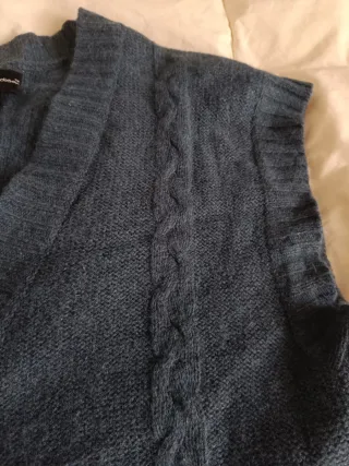 Chaleco.azul de punto Mercer & Madison Talla L