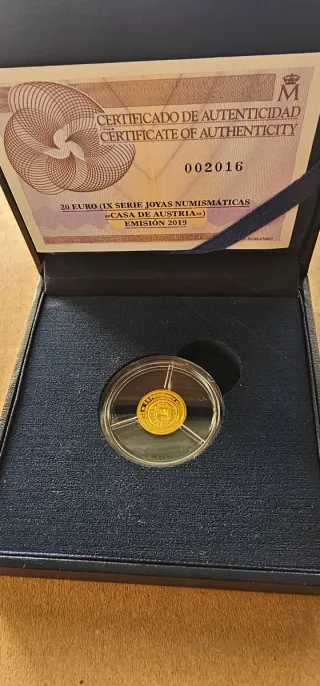 Moneda de oro 20 Euro Casa de Austria 2019