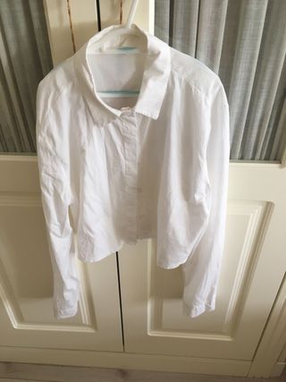 Camisa blanca corta juvenil talla única