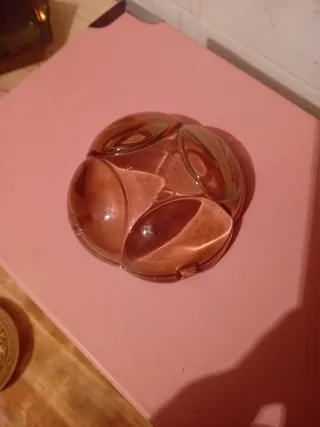 Cenicero de cristal ámbar