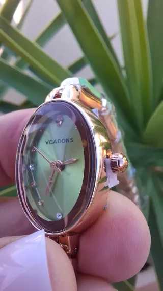 Reloj VEADONS oro y verde alta calidad