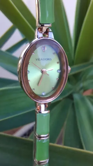 Reloj VEADONS oro y verde alta calidad