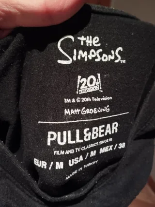 Camiseta Pull&Bear Simpsons Talla M super ancha