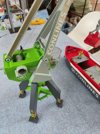 Playmobil Puerto con Grúa y Carguero