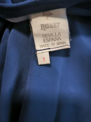 Vestido Flamenca Azul Volantes.  Roney Talla 1