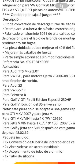 Kit Mangueras Turbo Intercooler