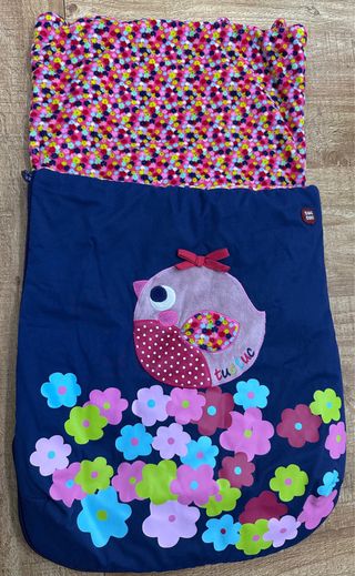 Saco de dormir Tuc Tuc con pájaro y flores