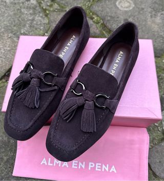 Mocasines Alma en Pena piel marrón T38