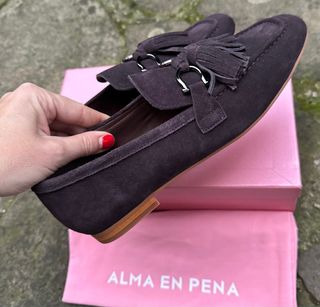 Mocasines Alma en Pena piel marrón T38