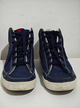 Nike Break Denim Mid Scarpe Blu Rosse