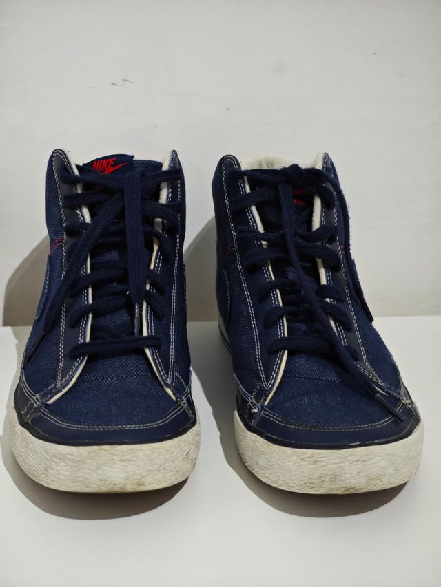 Nike Break Denim Mid Scarpe Blu Rosse