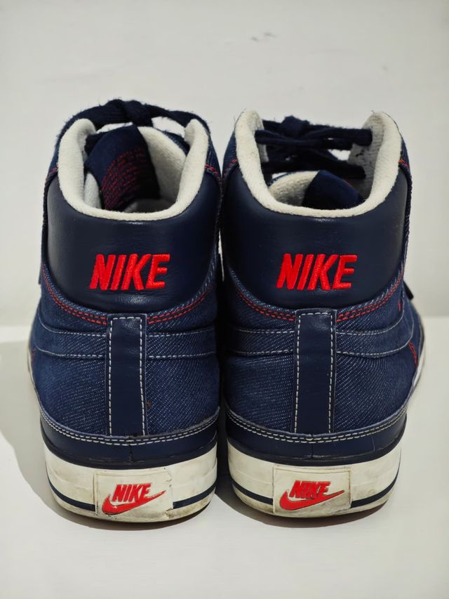 Nike Break Denim Mid Scarpe Blu Rosse