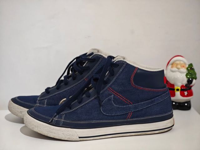 Nike Break Denim Mid Scarpe Blu Rosse