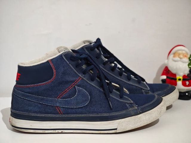 Nike Break Denim Mid Scarpe Blu Rosse