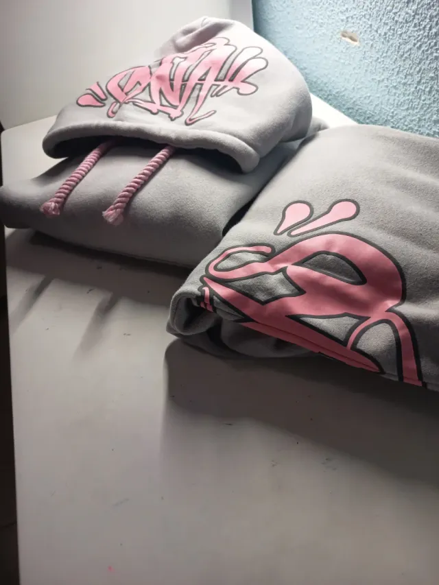 Chándal SynaWorld Talla M Gris y Rosa