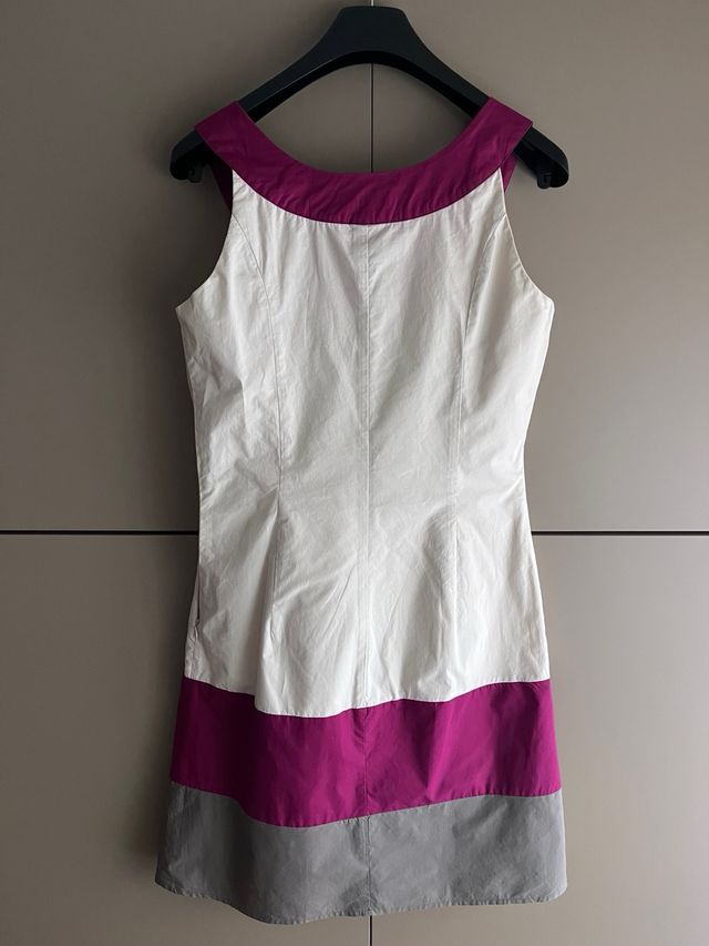 Vestido Trucco blanco y morado