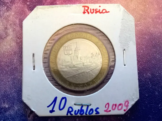 Moneda 10 Rublos Rusia 2009