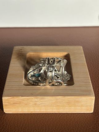 Anillo Plata Grande con Turquesa T. única
