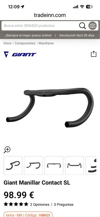 Manillar Giant Contact SL