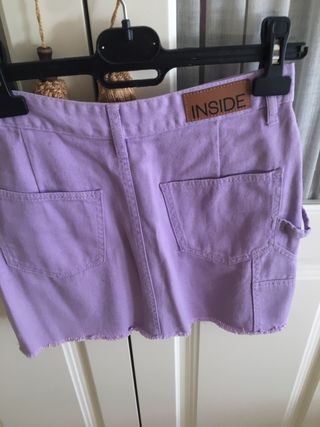 Falda vaquera lila
