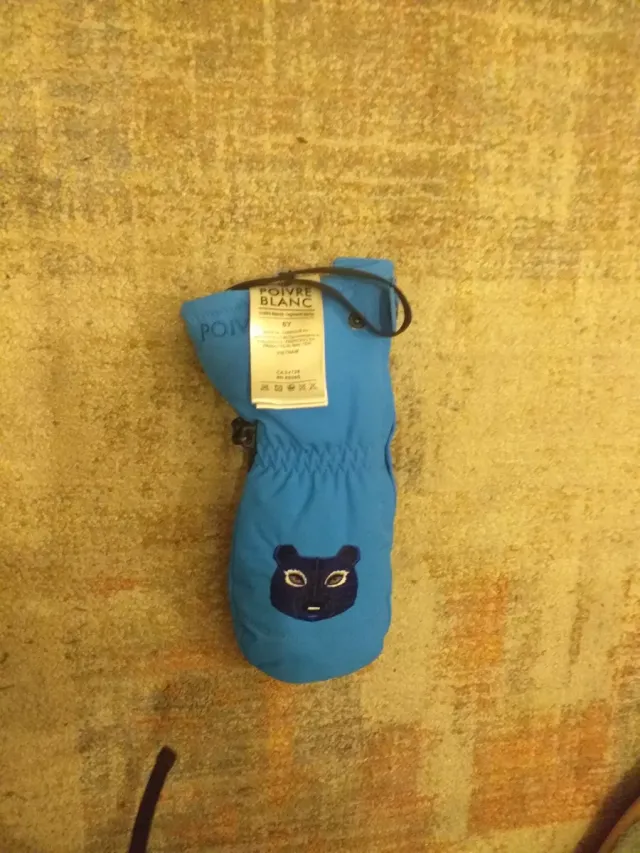 Manoplas de esquí azules para niños Poivre Blanc