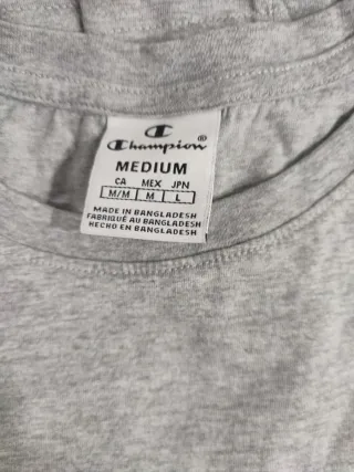 Camiseta Champion Gris Mujer