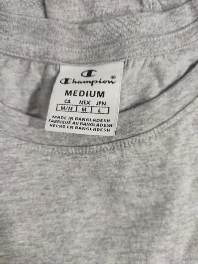 Camiseta Champion Gris Mujer