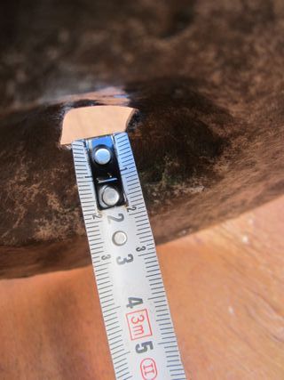 Aldaba antigua forja con placa muy grande.