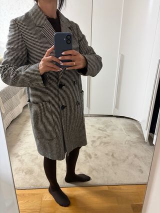 Abrigo cuadros Zara