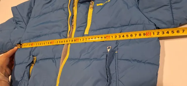 Anorak Gas Azul con Cremallera Amarilla