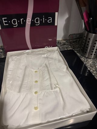 Camisón y bata comunión Egregia blanco