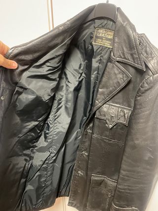 Chaqueta Cuero Lord Anthony Talla 38 Negra