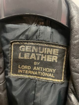 Chaqueta Cuero Lord Anthony Talla 38 Negra