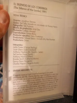 VHS El Silencio de los Corderos (Español)