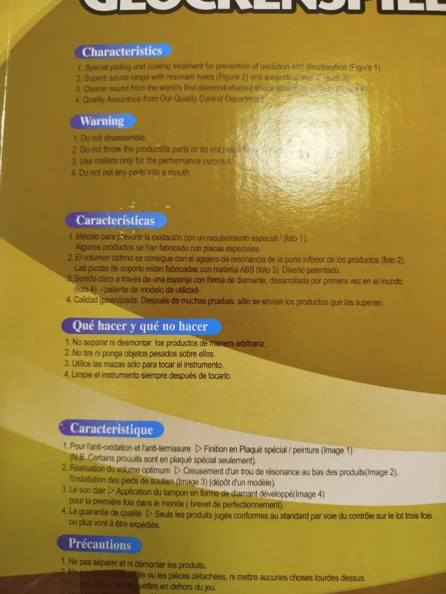 Xilófono Angel AX-25N3 Teclas Colores
