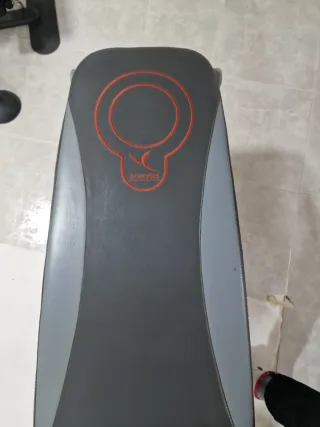 Banco abdominales gris y rojo