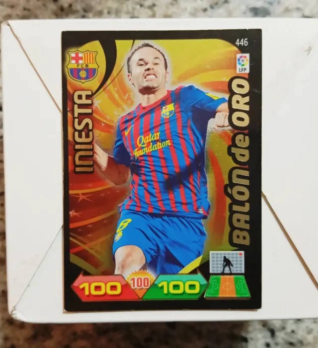 Iniesta Balón de Oro 2011- 2012 Cromo Adrenalyn