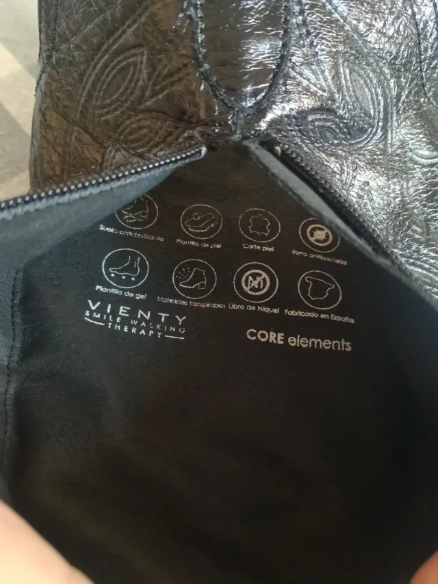 Botas cowboy piel Vienty negras