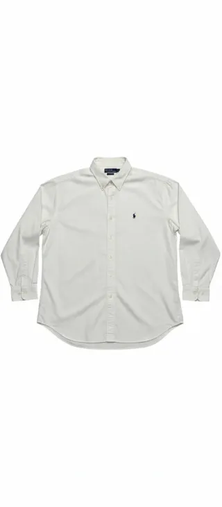 Camicia Polo Ralph Lauren Cotone Bianca XL